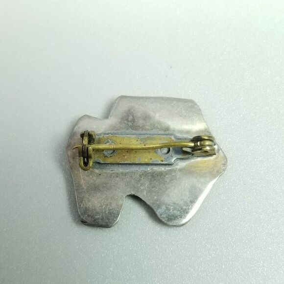 Vintage Small Lion Brooch, Silver Tone Retro Hand Crafted 70s Style, Estate - Picture 4 of 7